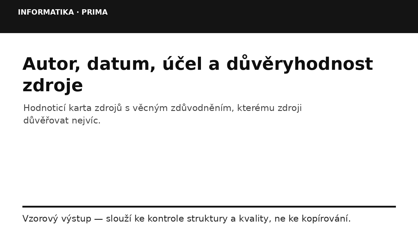 Náhled typu výsledku
