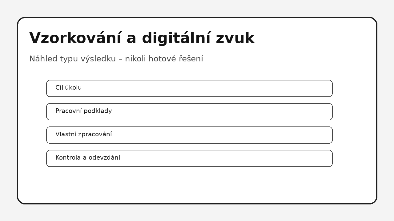 Náhled typu výsledku