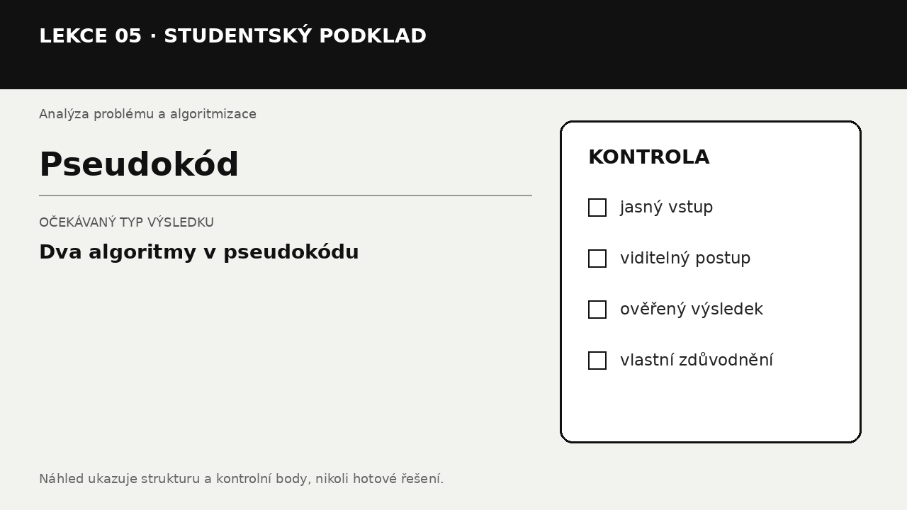 Náhled typu výsledku