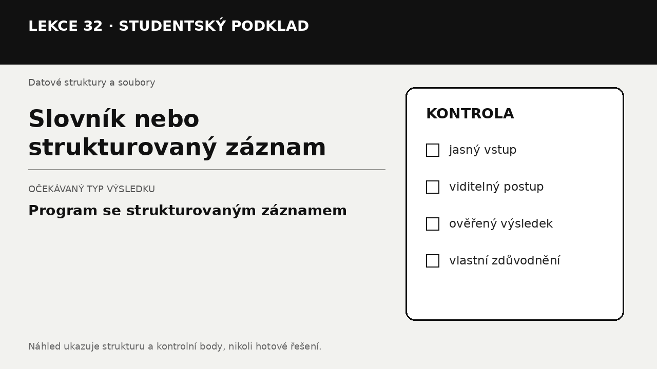 Náhled typu výsledku