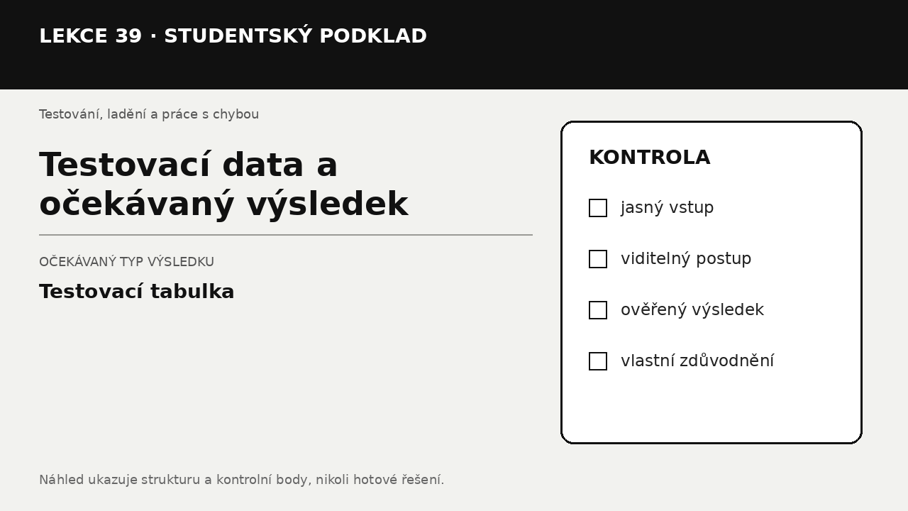 Náhled typu výsledku