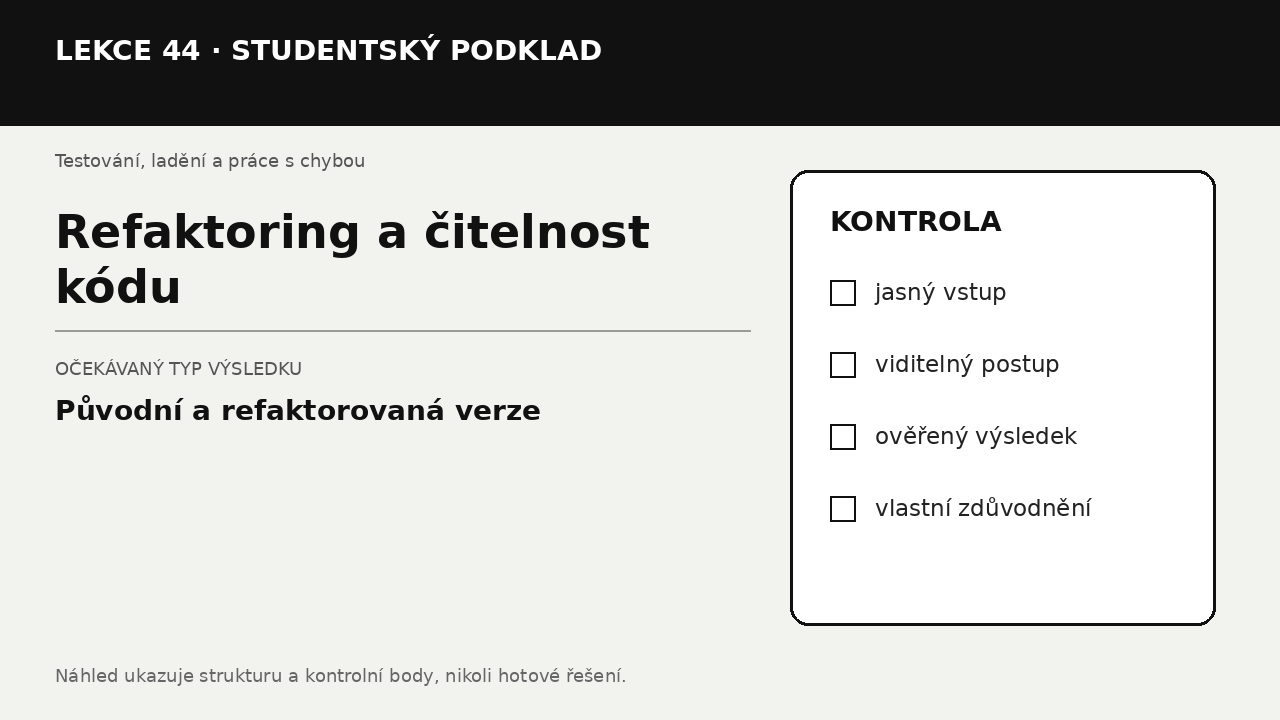 Náhled typu výsledku
