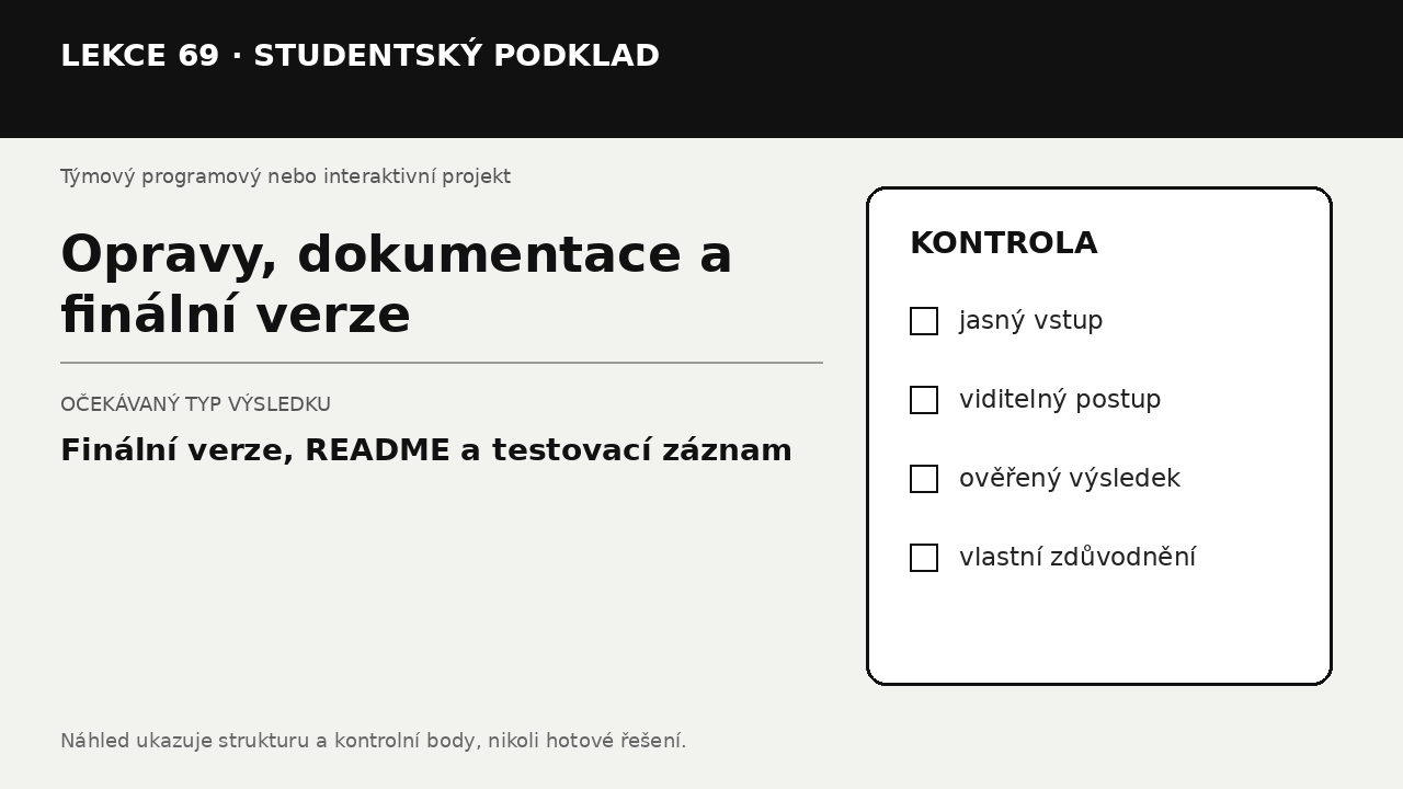 Náhled typu výsledku