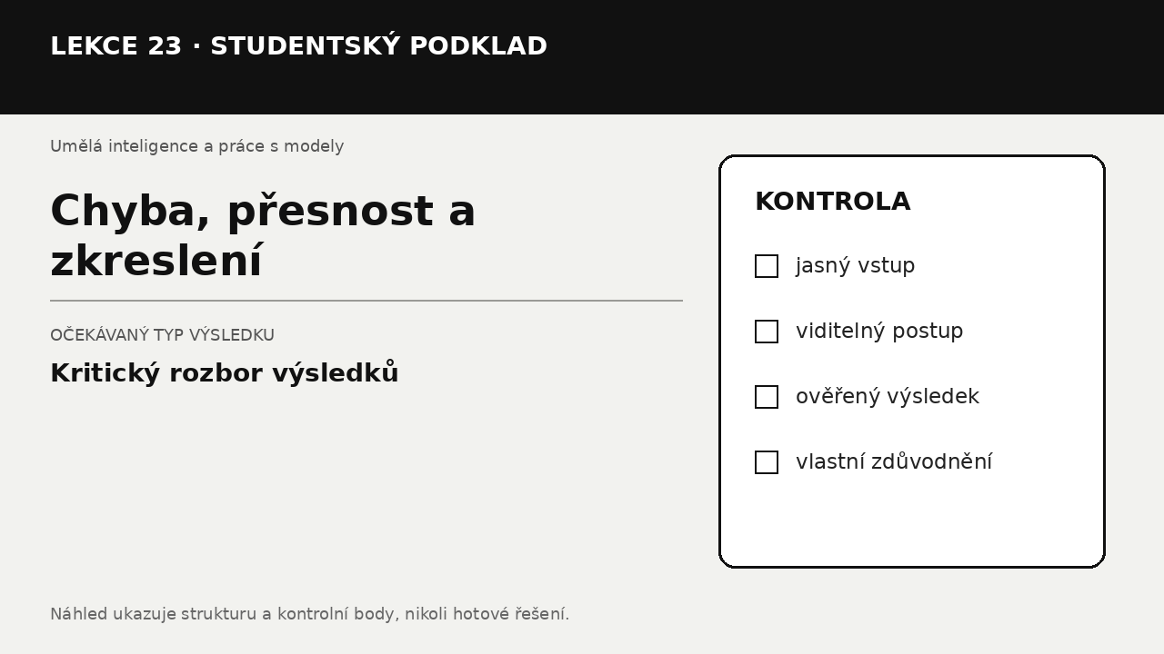 Náhled typu výsledku