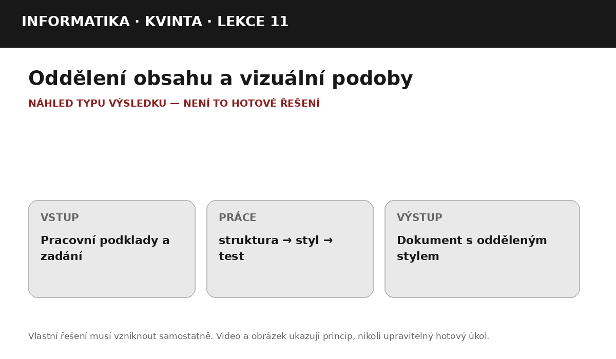 Náhled typu výsledku