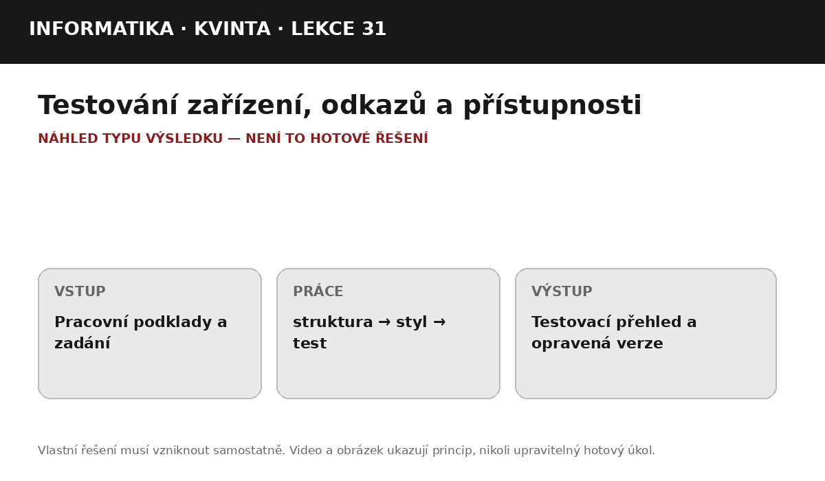 Náhled typu výsledku