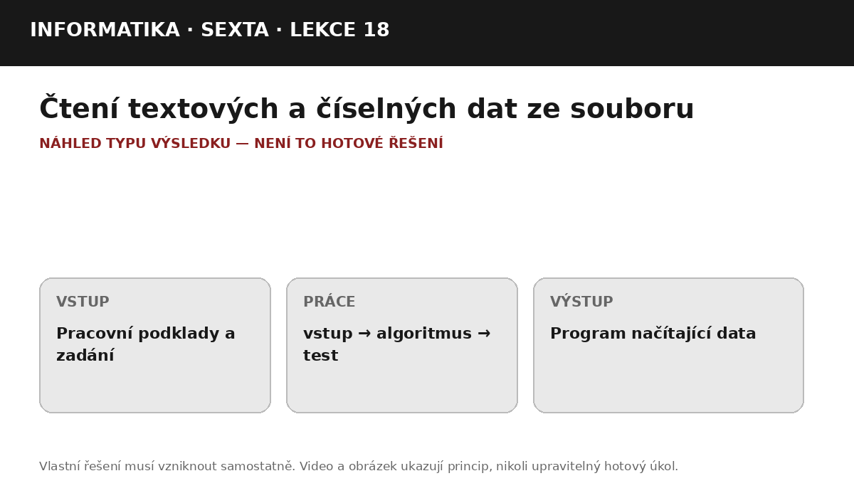 Náhled typu výsledku